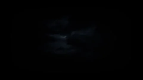 4K Soft Cloud to Cloud Lightning Storm Atmospheric Layer on Black Background Stock Footage 344404442