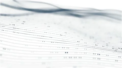 4K Soft wave and big data background(loopable) Stock Footage 155818682
