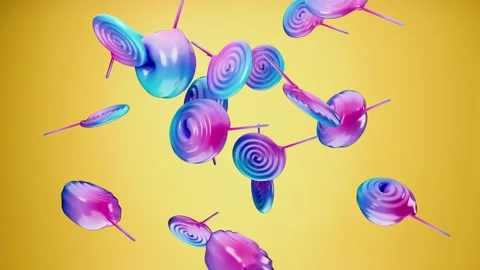 4к Softbody dynamics. Satisfying calm video. 3d render Stock Footage 185390019