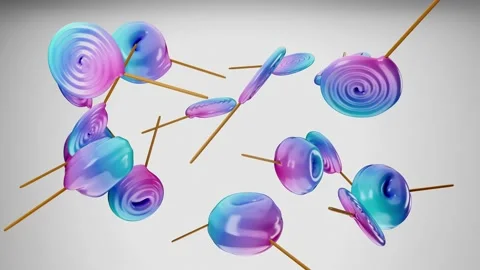 4к Softbody dynamics. Satisfying calm video. 3d render Stock Footage 185390070