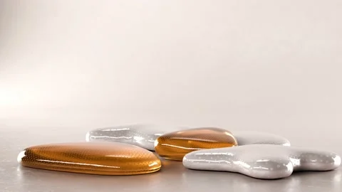4к Softbody dynamics. Satisfying calm video. 3d render Stock Footage 193360535