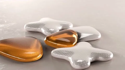 4к Softbody dynamics. Satisfying calm video. 3d render Stock Footage 193360594