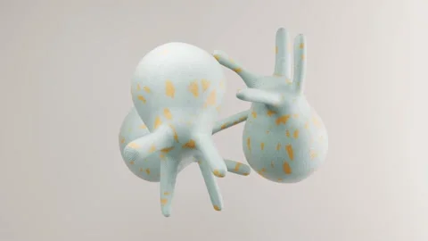 4к Softbody dynamics. Satisfying calm video. 3d rende Stock Footage 197969672
