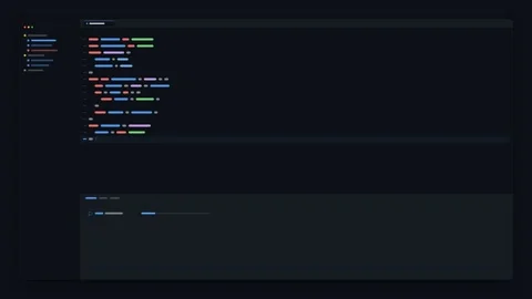4K Software Development IDE Code Execution Terminal Screen Loop 스톡 동영상 344288393