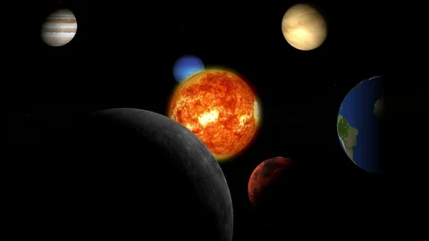 4k solar system and planets Stock Footage 124576438