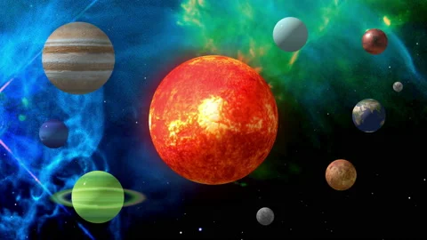 4K Solar System Animation - Galaxy Background |Loopable Stock Footage 130318271