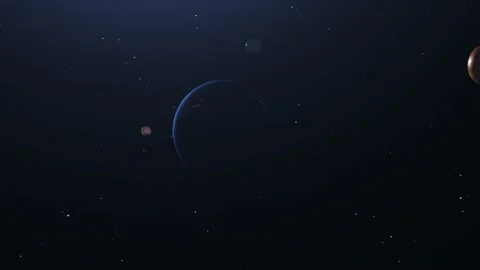 4k solar system, the movement of the innermost planet in space. Stock Footage 154987514
