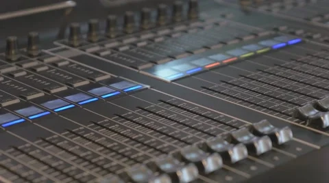 4k Sound Desk Slide 库存影片 40314574