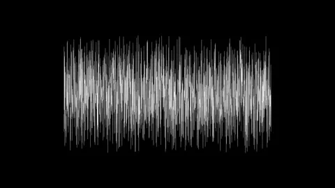 4K Sound Wave Frequency Overlay with High-Density Audio Spikes Видео 333417744