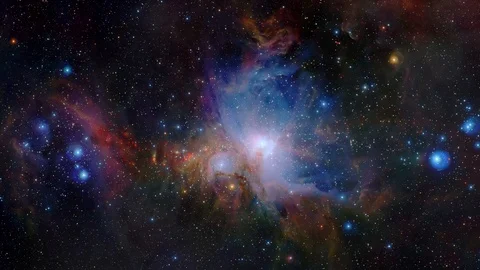 4k Space flight into a star field. Basic 3D rendering of a space flight into the Stock Footage 89463049