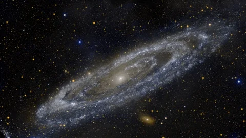 4k Space flight into a star field. Basic 3D rendering of a space flight into the Stock Footage 89463077