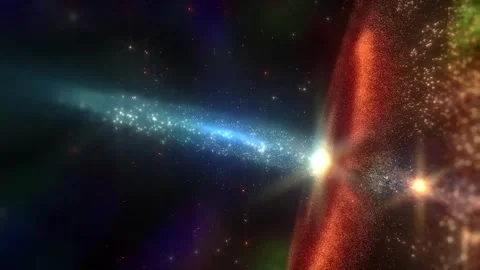 4k Space Galaxy Lights Motion Background Stock Footage 328716161