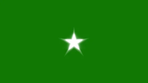 4K Sparkle Twinkle Star Animation On Transparent Green Background Loop Stock Footage 340637457