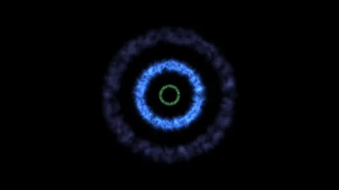 4k Sparkling Blue Circles Flickering Loop Animation Background Stock Footage 295017927