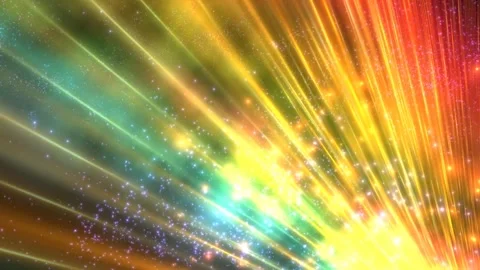 4k sparkling colorful lights rays with particles flying motion background Stock-Footage 263092385