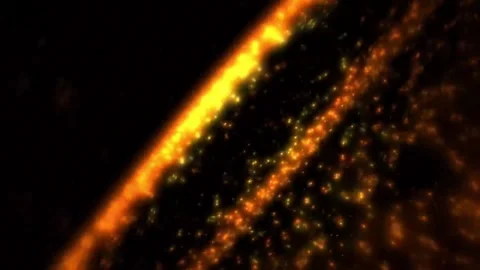 4k Sparkling Orange Spirals Waves Moving Background 動画素材 313856925