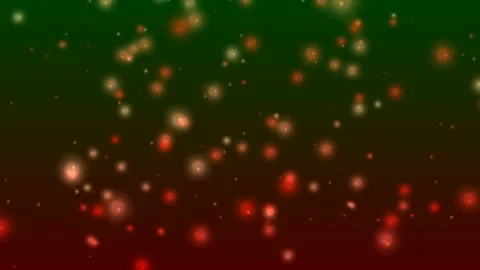 4k sparkling particles floating green red background Stock-Footage 263898932