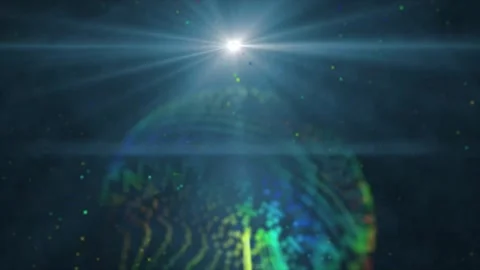 4k Sparkling Rays And Sphere Motion Background Stock Footage 328469201