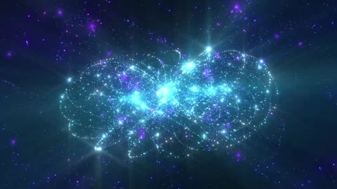 4k Sparkling Space Particles Torus Motion Background Video stock 328718143