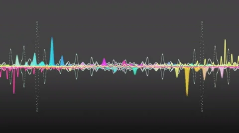 4k Spectrum music equalizer - psychedelic vj background Vidéo 55349771