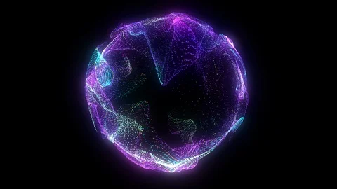 4k. Sphere grid. Animation globe. Digital background. Stock Footage 119375737