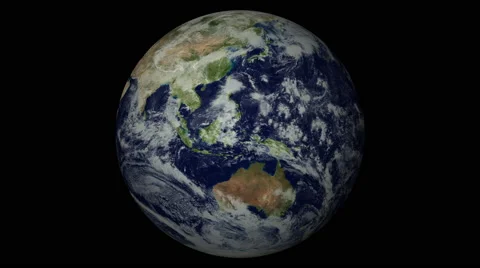4K Spinning Earth on Black Loop Video stock 42796926