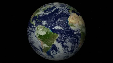 4K Spinning Globe with Stars Loop Stock Footage 42796912