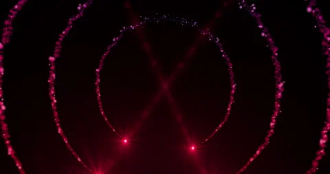 4K Spinning Particles Ring Trail with copy space. Stock Footage 313470969