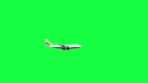 4K. Split plane animation on green screen. Stock Footage 283264671
