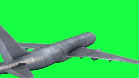 4K. Split plane animation on green screen. Stock Footage 283264723