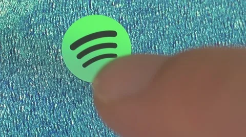 4K Spotify App Launching On Smartphone - Closeup Video stock 63513644