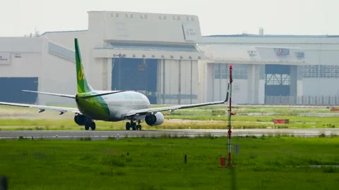 4K Spring Japan Boeing 737-800 Departure at Narita International Airport Japan Stock Footage 338039822