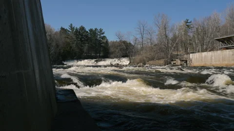 4K - Spring river with trees Stock Footage 62332585