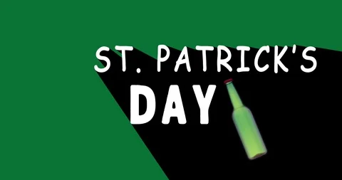 4K St. Patrick's Day Animation - Long Shadow Stock Footage 112274684