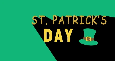 4K St. Patrick's Day Animation - Long Shadow Stock Footage 112275136