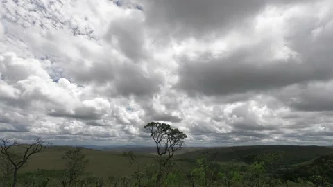 4K Stabilized Time-Lapse of Dramatic Clouds Over Highlands Nature Scene Video stock 151351540