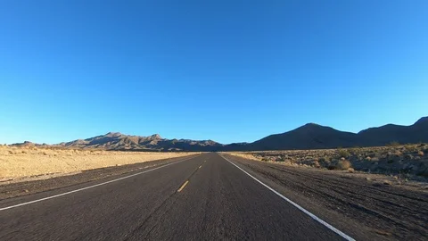 4K stablized timelapse POV driving on isolated rural highway in Utah, USA Stock Footage 114821224