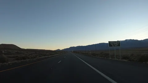 4K stablized timelapse POV driving on isolated rural highway in Utah, USA Stock Footage 114821432