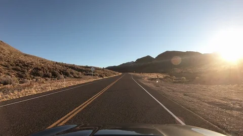 4K stablized timelapse POV driving on isolated rural highway in Utah, USA Stock Footage 114821706