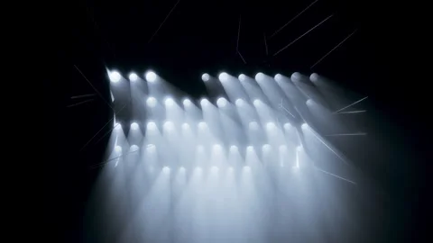 4K stadium floodlights background, dramatic arena lights, copy space Stock Footage 328713228
