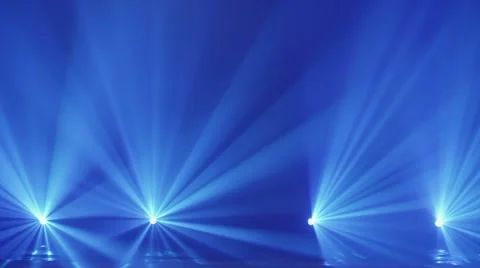 4K Stage Spotlight with Colorful Laser rays. Laser stage lights and spot lights. Stock Footage