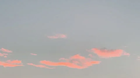 4K Static Footage of Dramatic Sunset Clouds and Birds in Evening Sky Stock Footage 340254289
