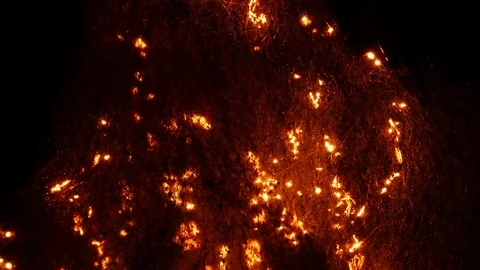 4k. Steel wool burning Stock Footage 76584351