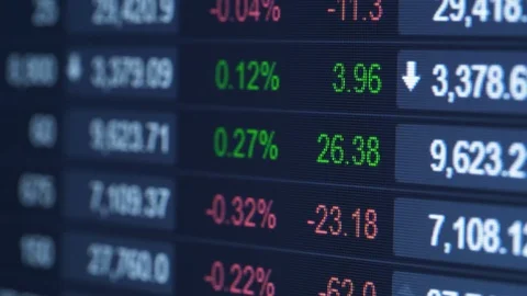 4K - Stock exchange market digits Stock Footage