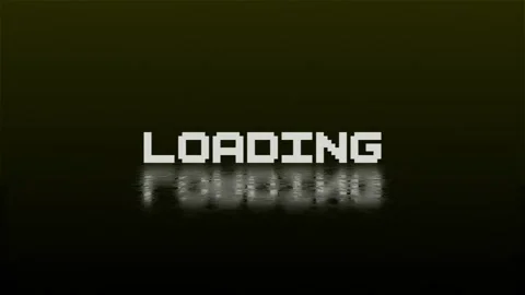 4k stock, Loading text message with glitch effect on a black background. Video stock 322966907