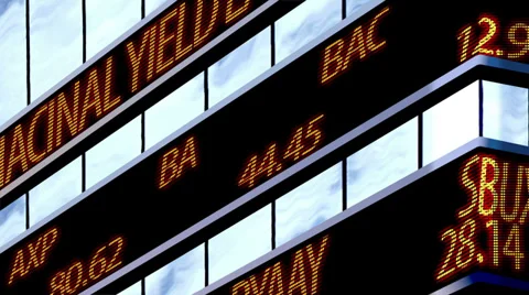 4k stock market ticker 2160p Stock Footage
