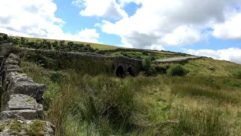 4K: Stone Bridge Over a River Stock Footage 79076634