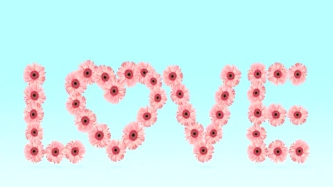 4K Stop motion animation heartbeat. The word Love and a heart symbol Stock Footage 172124642