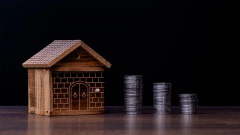 4K-Stop motion of coins for installments Vídeo Stock 121210607
