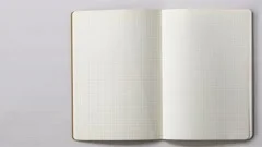 hand opening book on white background, Stock Video